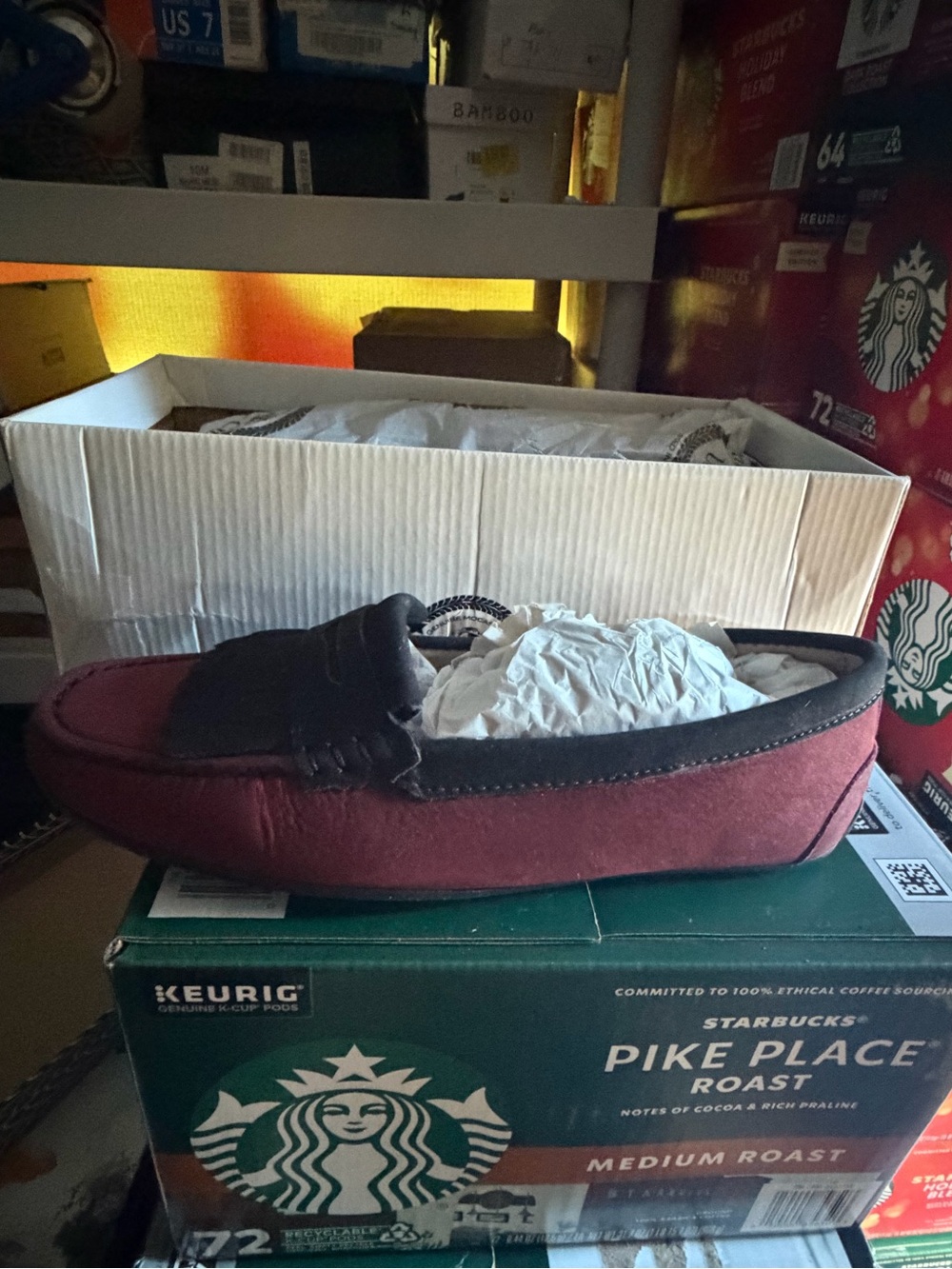 Driver Club USA Women’s Allentown Slip on Loafer Shoes Wine Nubuck Size 5 M